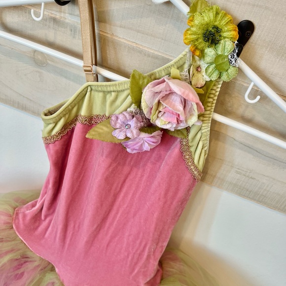 Costume Gallery ballet tutu pink/green/floral, recital costume, size CM - Picture 3 of 6